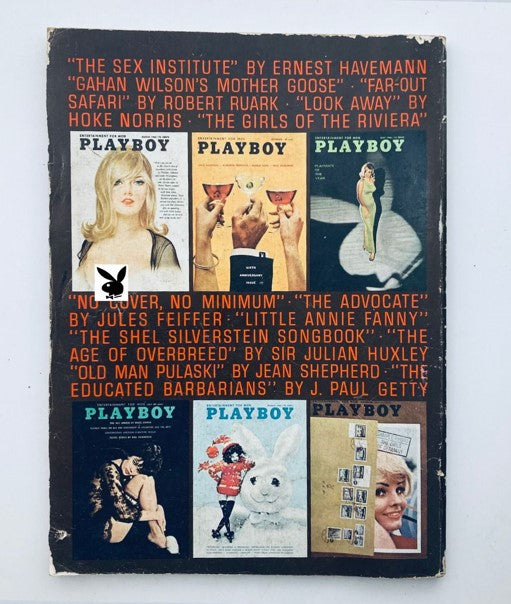 Back cover of VTG 1970 The Best From Playboy Magazine Number Four displaying additional vintage content and imagery representative of the era.