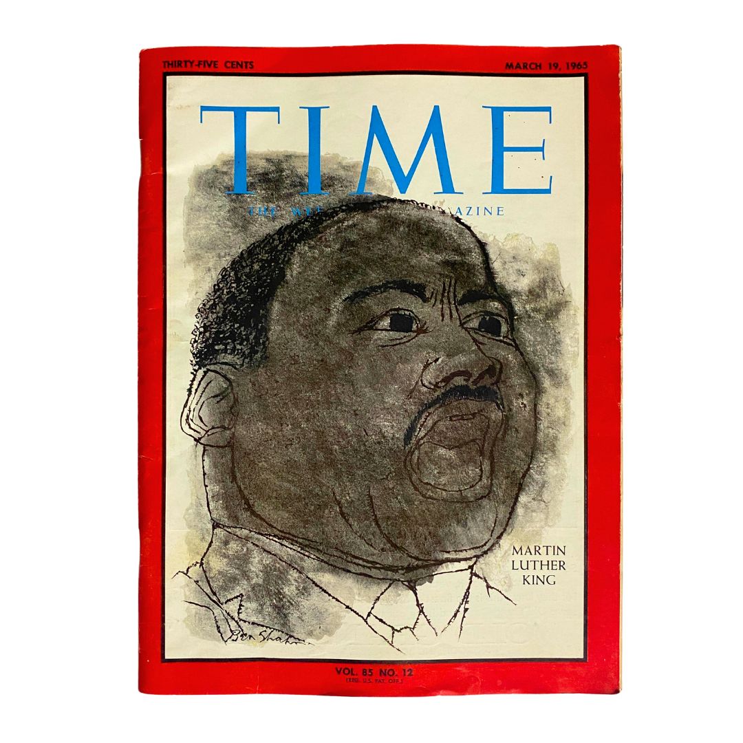 VTG Time Magazine March 19 1965 featuring Martin Luther King Jr. on the cover, Vol 85 No 12, showcasing a significant historical moment.
