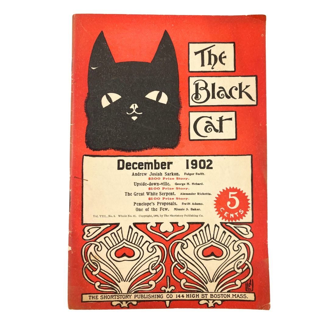 The Black Cat Magazine December 1902 The Great White Serpent No Label