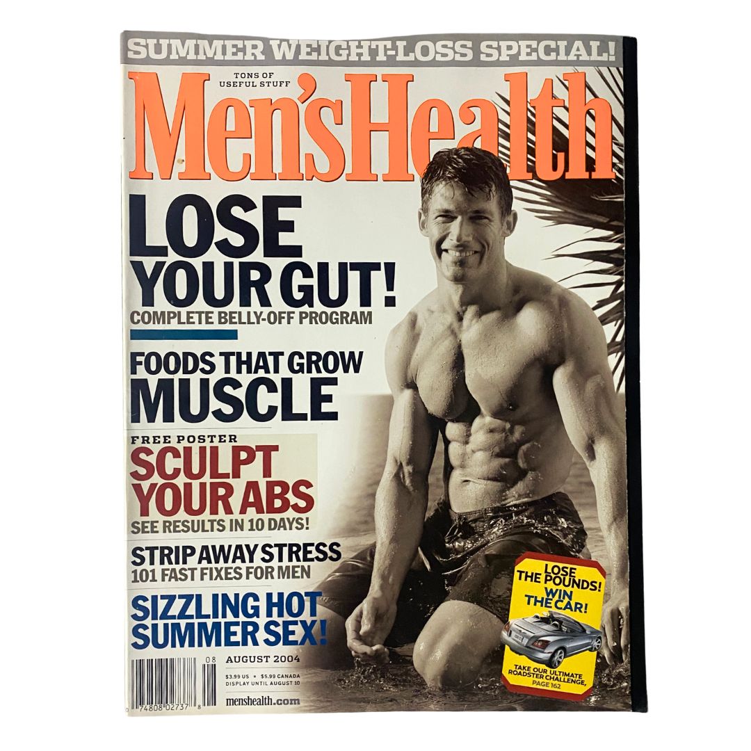 Men's Health Magazine August 2004 Complete Belly-Off Program No Label VG