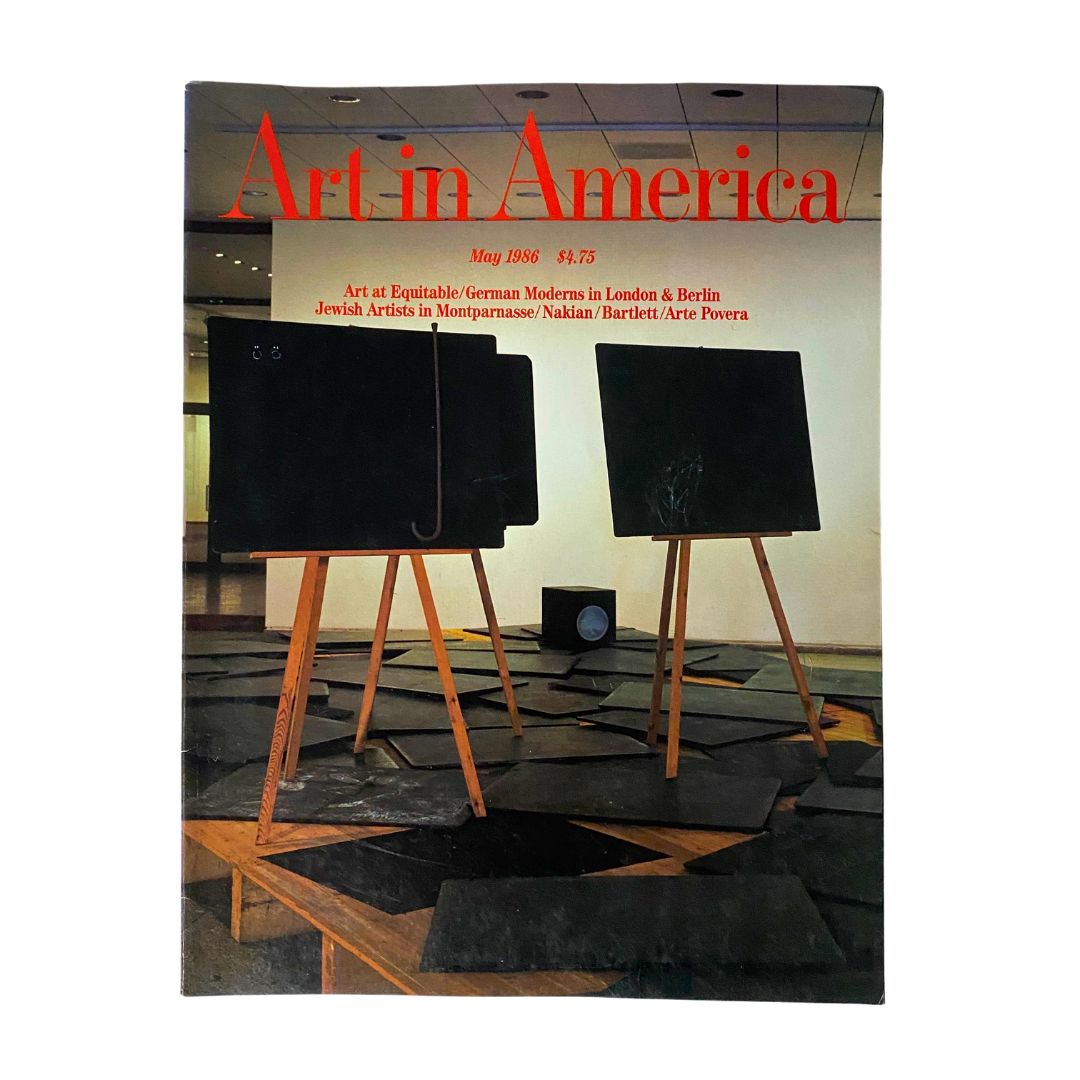 Cover of the May 1986 issue of Art in America Magazine featuring a striking contemporary art installation. This issue spotlights Joseph Beuys' Richtkrafte and includes articles on significant art movements and philosophies of the time, making it a collectible for art enthusiasts and historians.