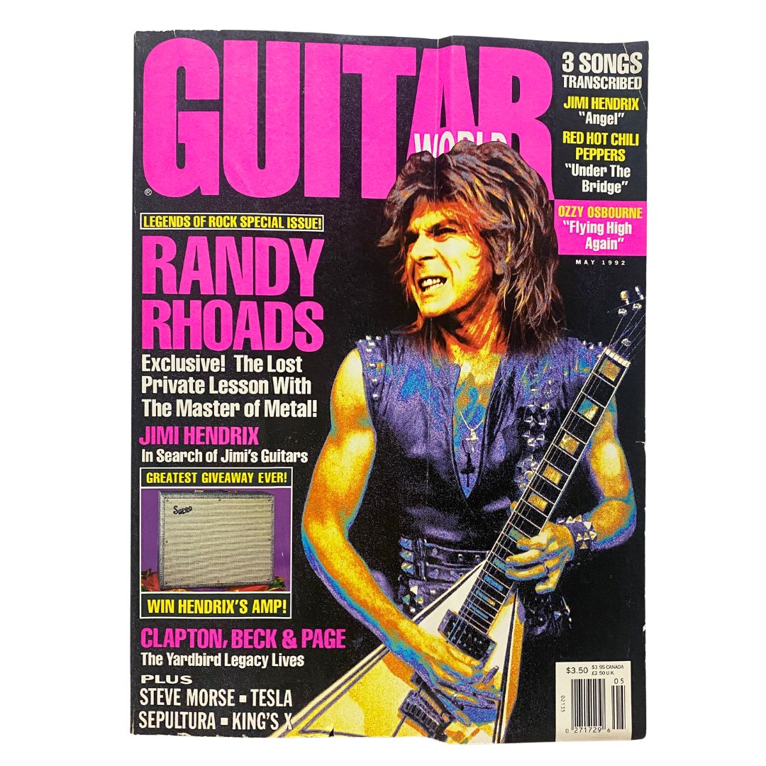Guitar World Magazine May 1992 Randy Rhoads w Poster No Label