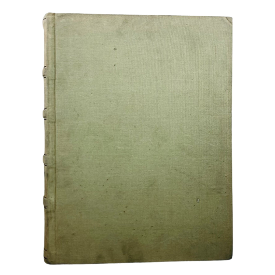 VTG 1939 Bound Life Magazine, the back cover showing a plain green binding, highlighting its vintage quality and historical significance.