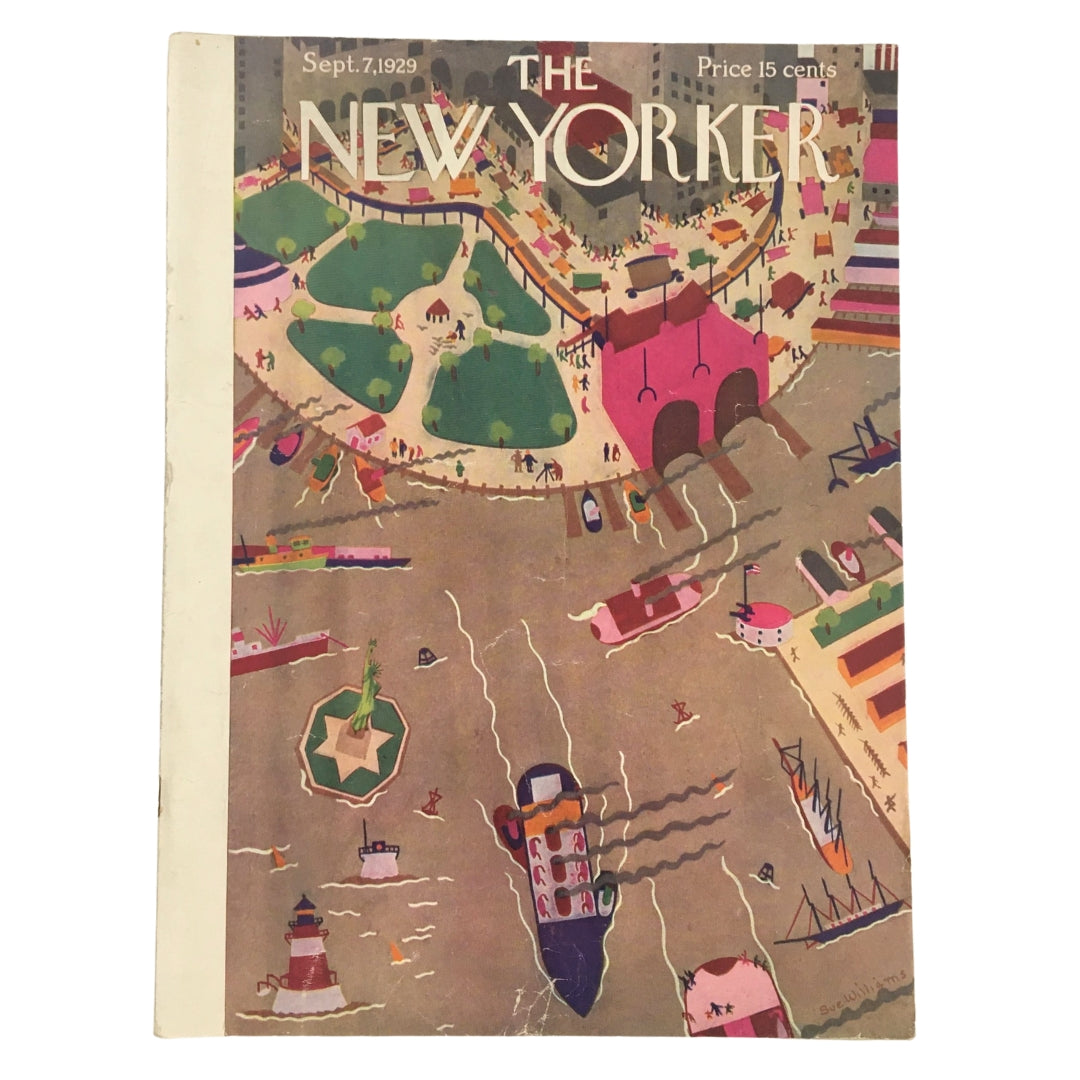 The New Yorker Magazine September 7 1929 Theme Cover by Sue Williams No Label