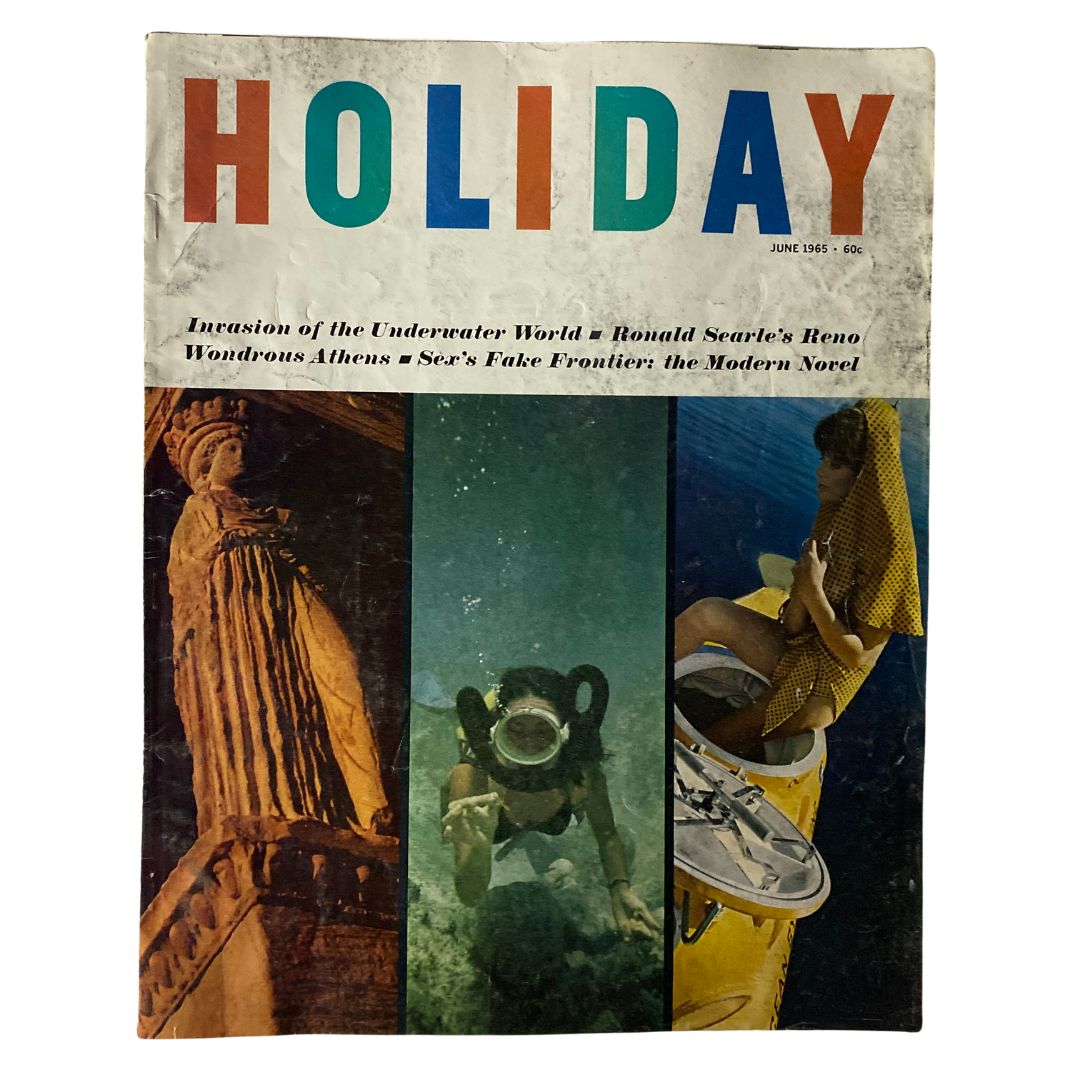 Vintage Holiday Magazine June 1965 Vol 37 No. 6 Detail of the Erechtheum No Label
