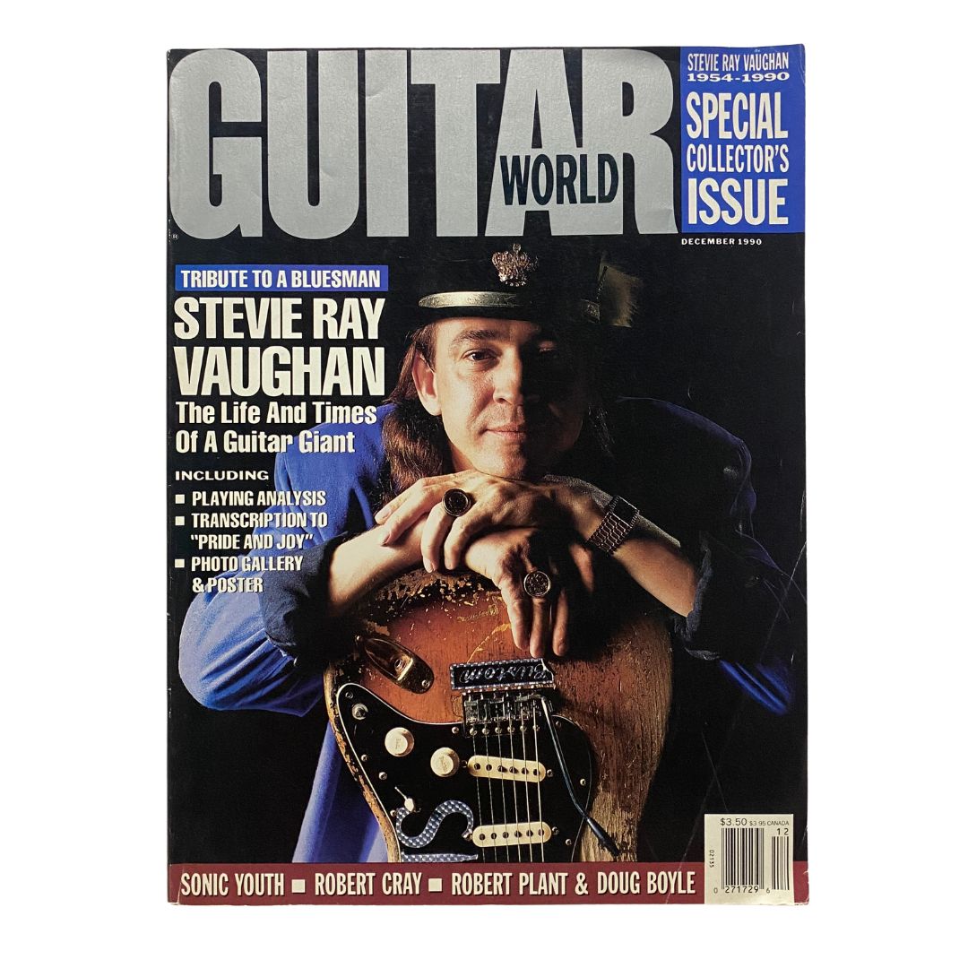 Guitar World Magazine December 1990 Stevie Ray Vaughan No Label