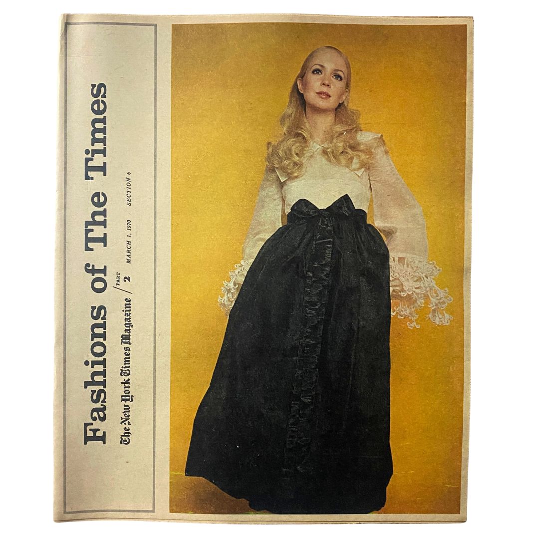 Cover of The New York Times Magazine, March 1, 1970, featuring 'Fashion of the Times Part 2,' in very good (VG) condition, No Label