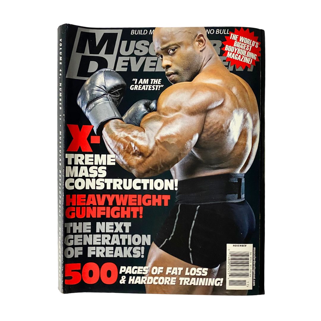 Muscular Development Magazine November 2007 with Ben White on the cover, showcasing bodybuilding culture, featuring articles on fitness, training tips, and exclusive interviews.
