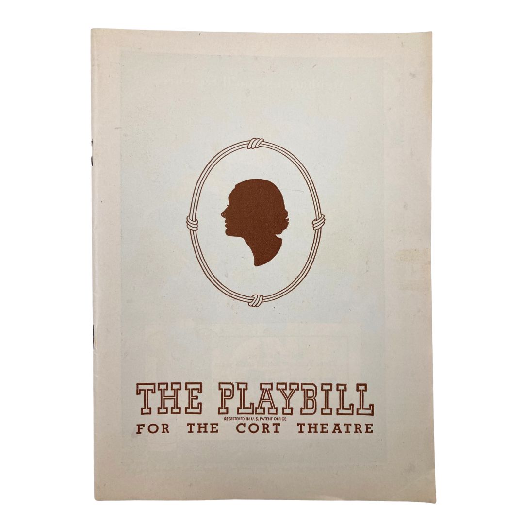 1946 Playbill for Candida at Cort Theatre featuring a silhouette design on the cover, showcasing classic theater aesthetics.
