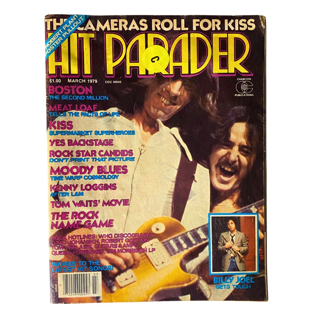 VTG Hit Parader Magazine March 1979 featuring Boston on the cover, showcasing iconic rock music personalities.