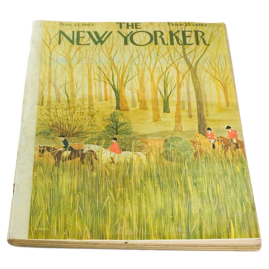 Cover of The New Yorker, November 23, 1963, featuring a thematic illustration by Ilonka Karasz