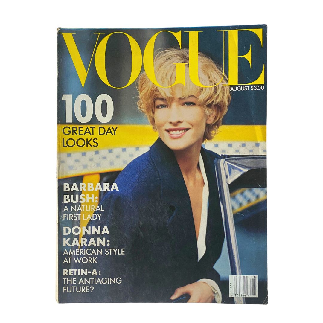 Vogue Magazine August 1989 Tatjana Patitz by Peter Lindbergh No Label