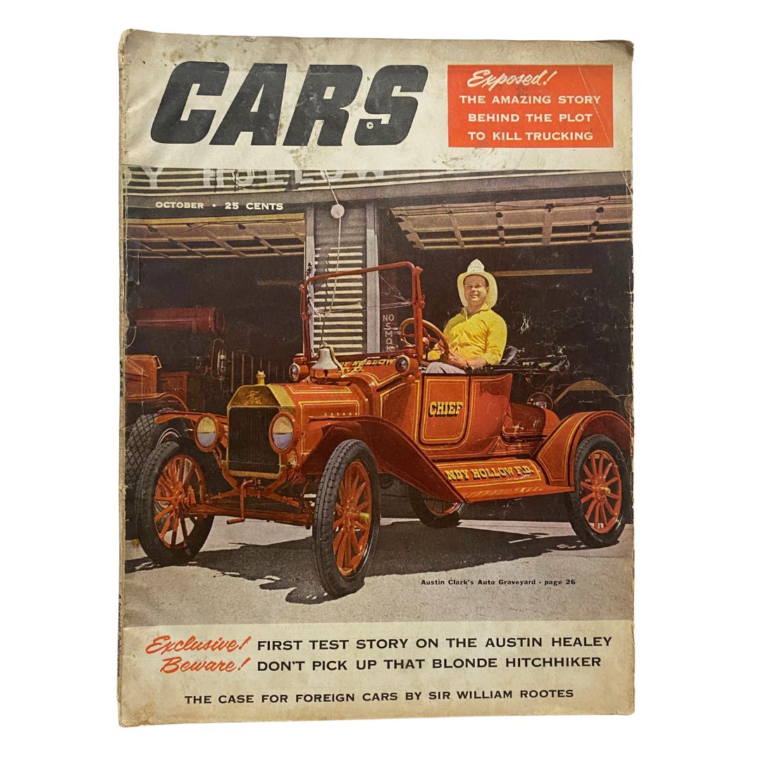 Vintage Cars Magazine October 1953 Vol 1 No. 7 Austin Clark GD Interior No Label