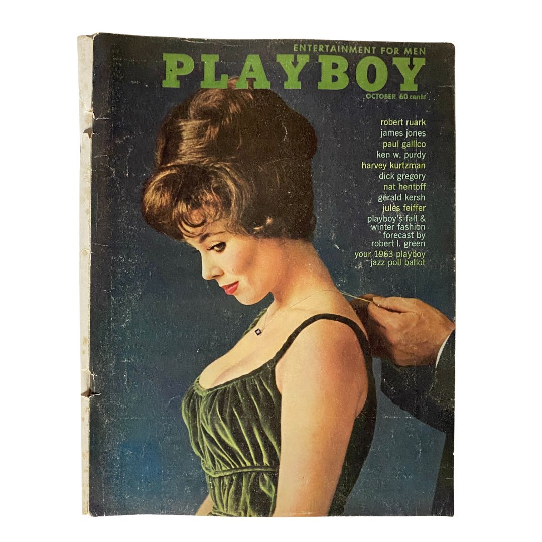 Cover of VTG Playboy Magazine from October 1962 featuring Laura Young, showcasing vintage style and photography. Perfect for collectors and enthusiasts.