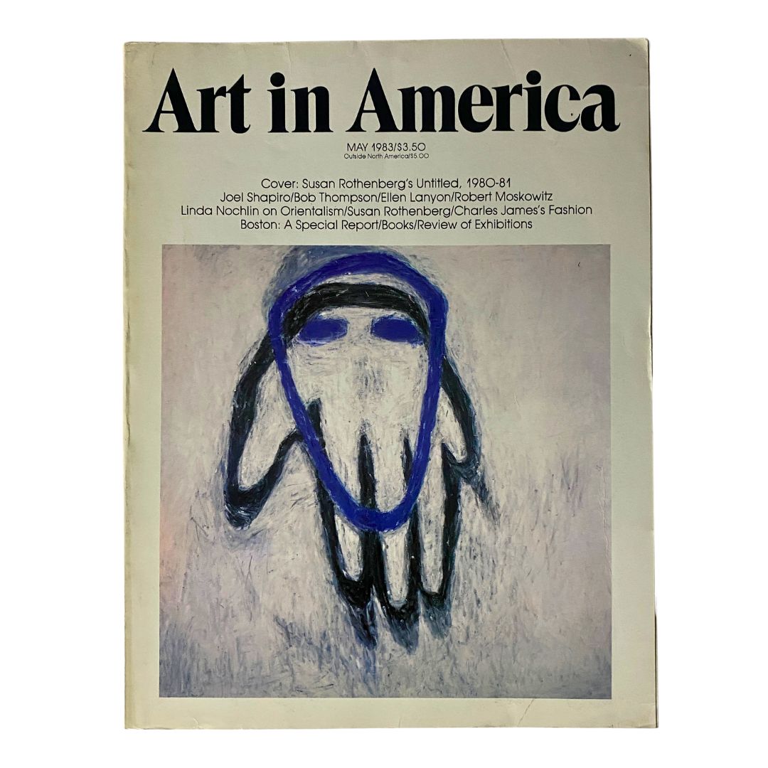 Cover of the May 1983 issue of Art in America magazine featuring Susan Rothenberg's Untitled artwork. The cover showcases a prominent design with bold text and an abstract illustration capturing the essence of American art from the 1980s.
