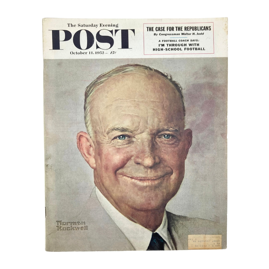 Saturday Evening Post Magazine October 11 1952 Dwight Eisenhower Norman Rockwell