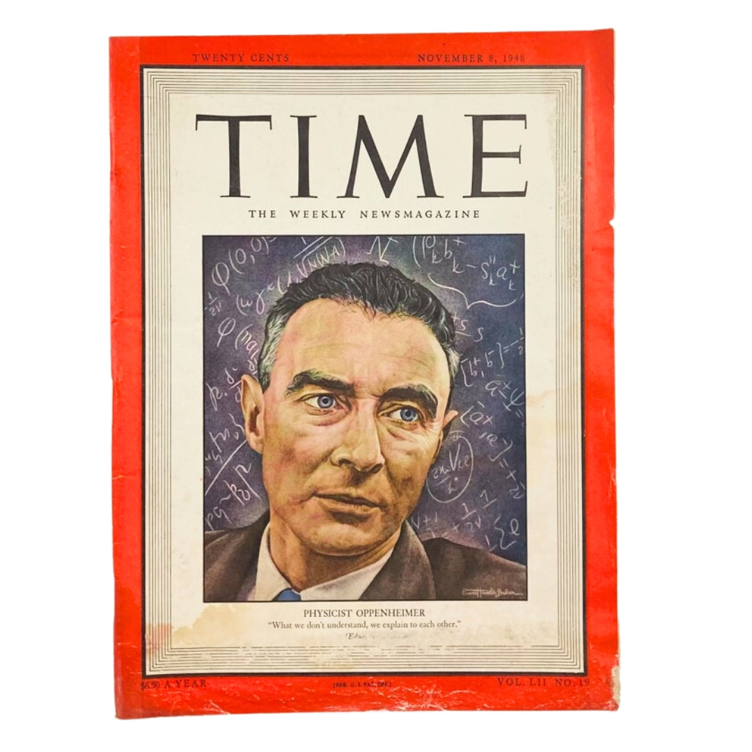 Time Magazine November 8 1948 Vol 52 No. 19 Physicist Robert Oppenheimer
