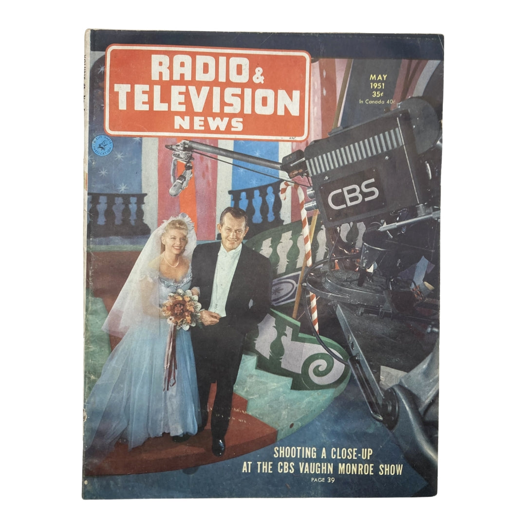 Vintage Radio & Television News Magazine May 1951 Vaughn Monroe Show No Label