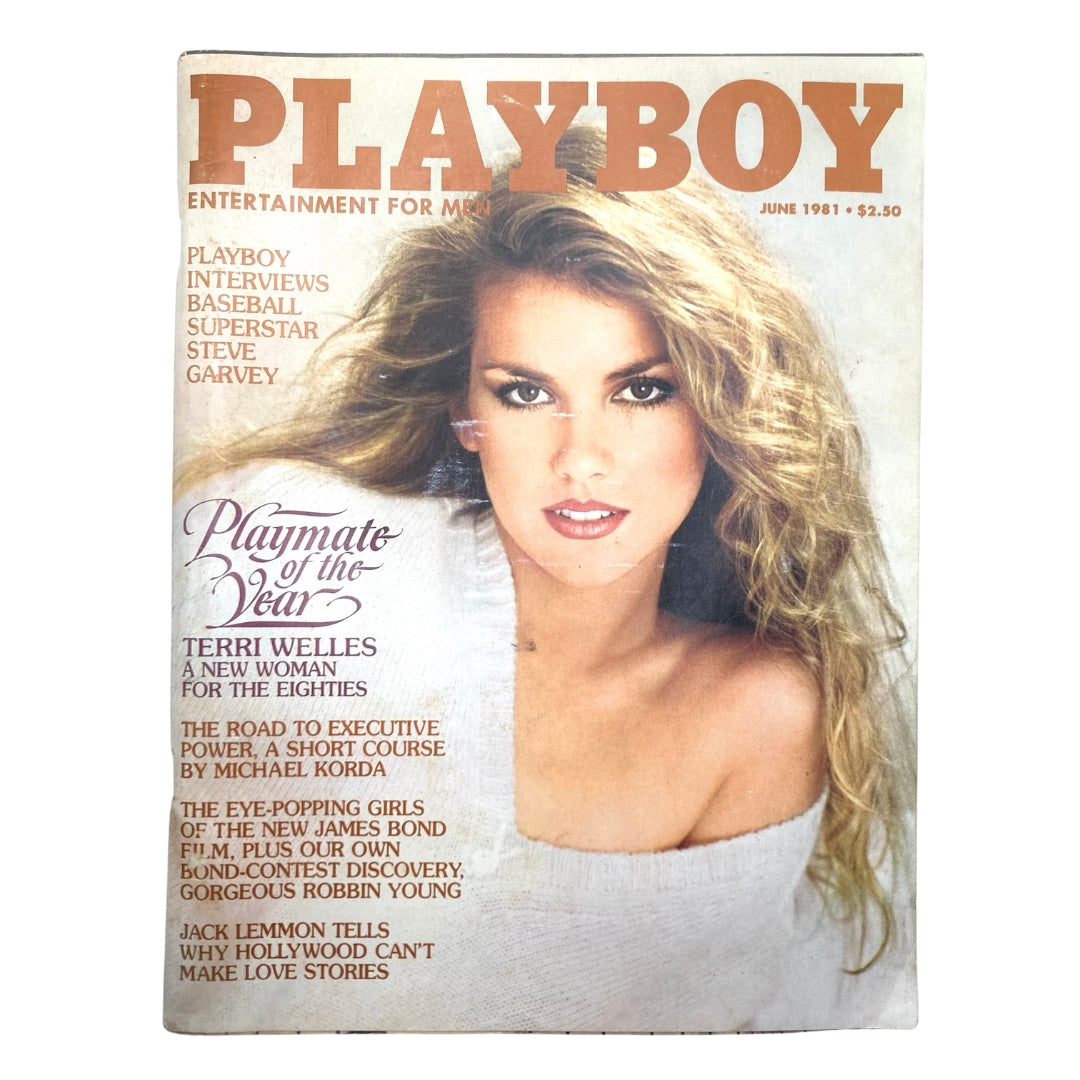 VTG Playboy Magazine June 1981 featuring Cathy Larmouth on the cover, showcasing vintage pop culture style with the tagline 'Playmate of the Year'.