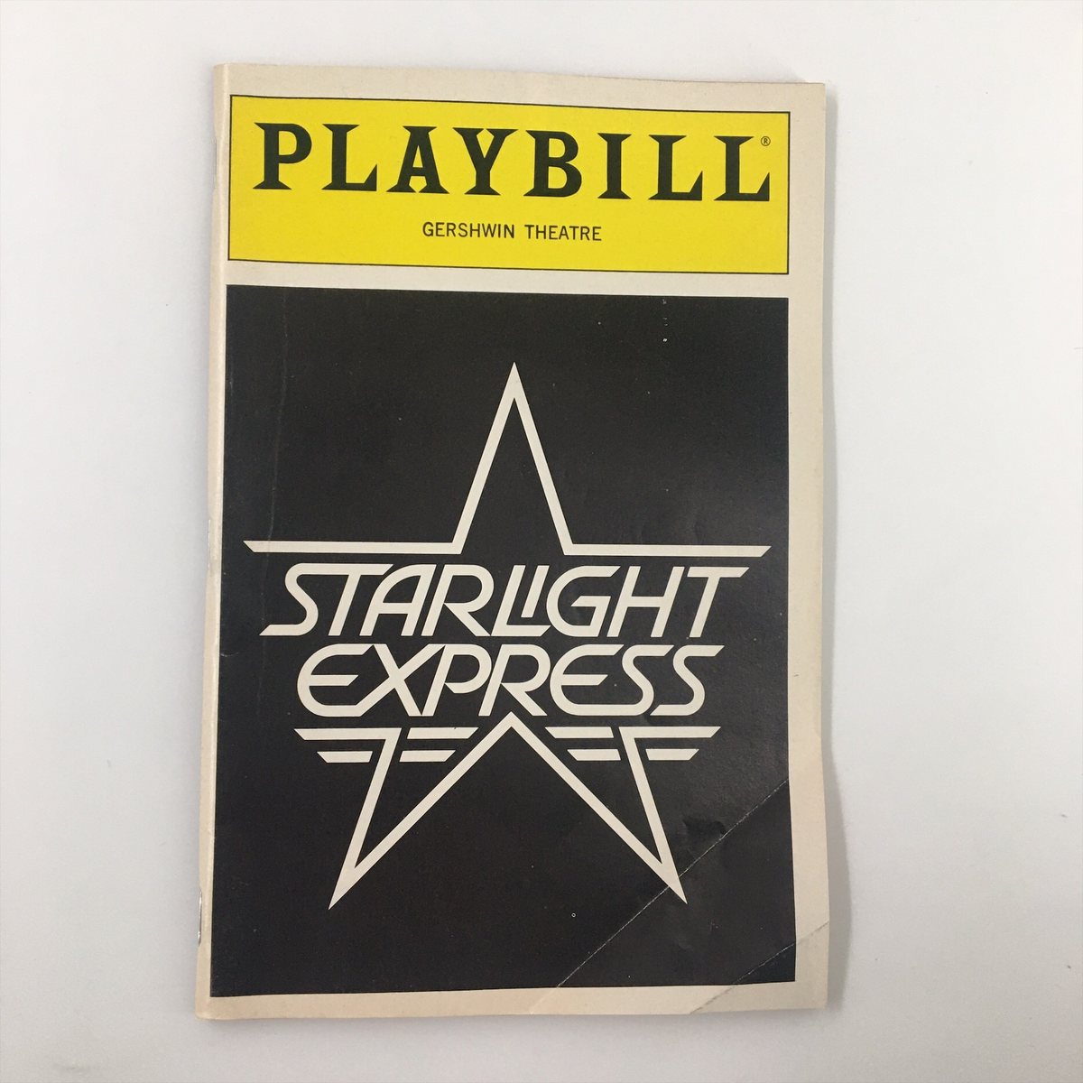 1988 Playbill Gershwin Theatre featuring Starlight Express with a black and yellow cover.