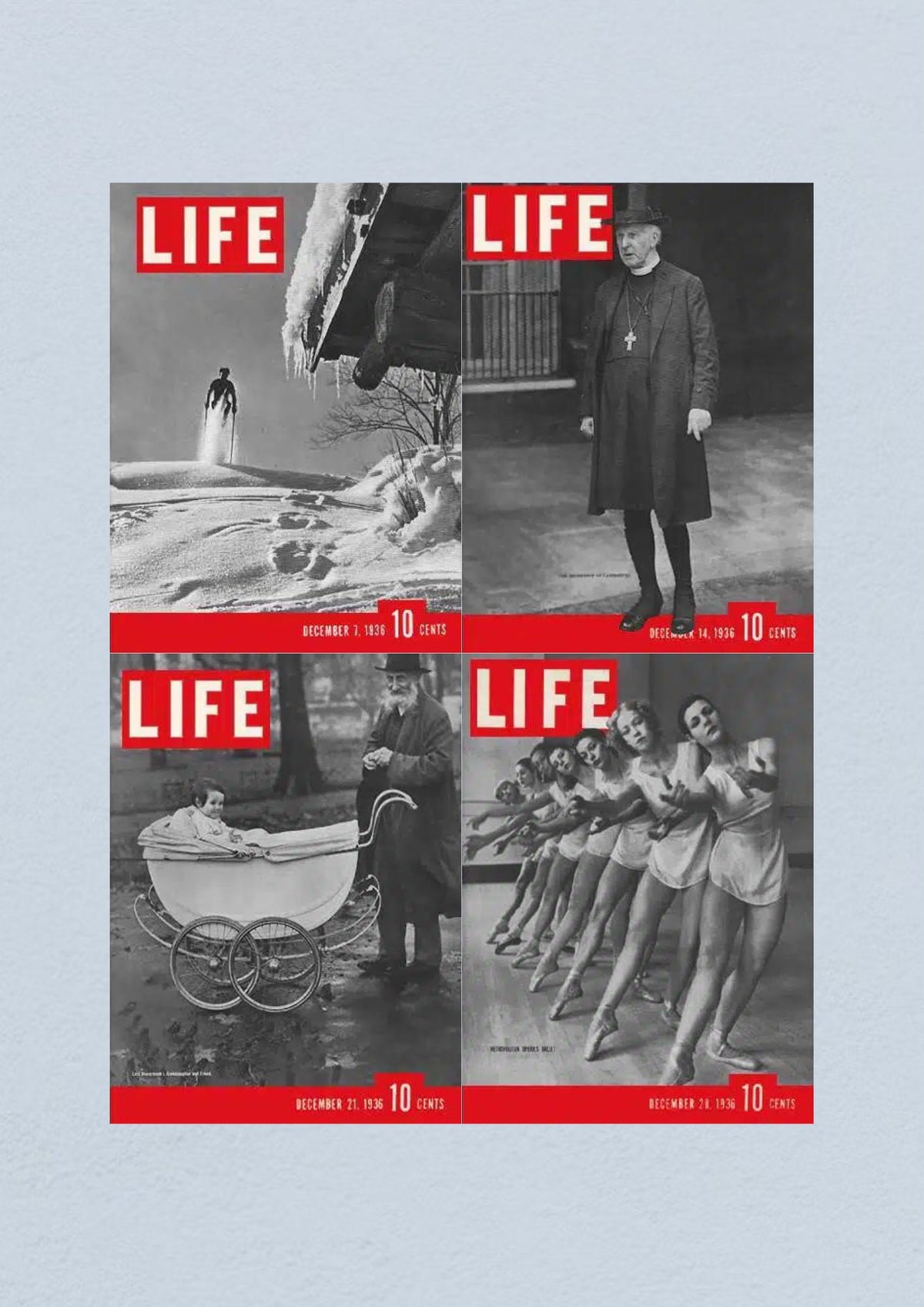 Life Magazine Lot of 4 Full Month of December 1936 7, 14, 21 ,28