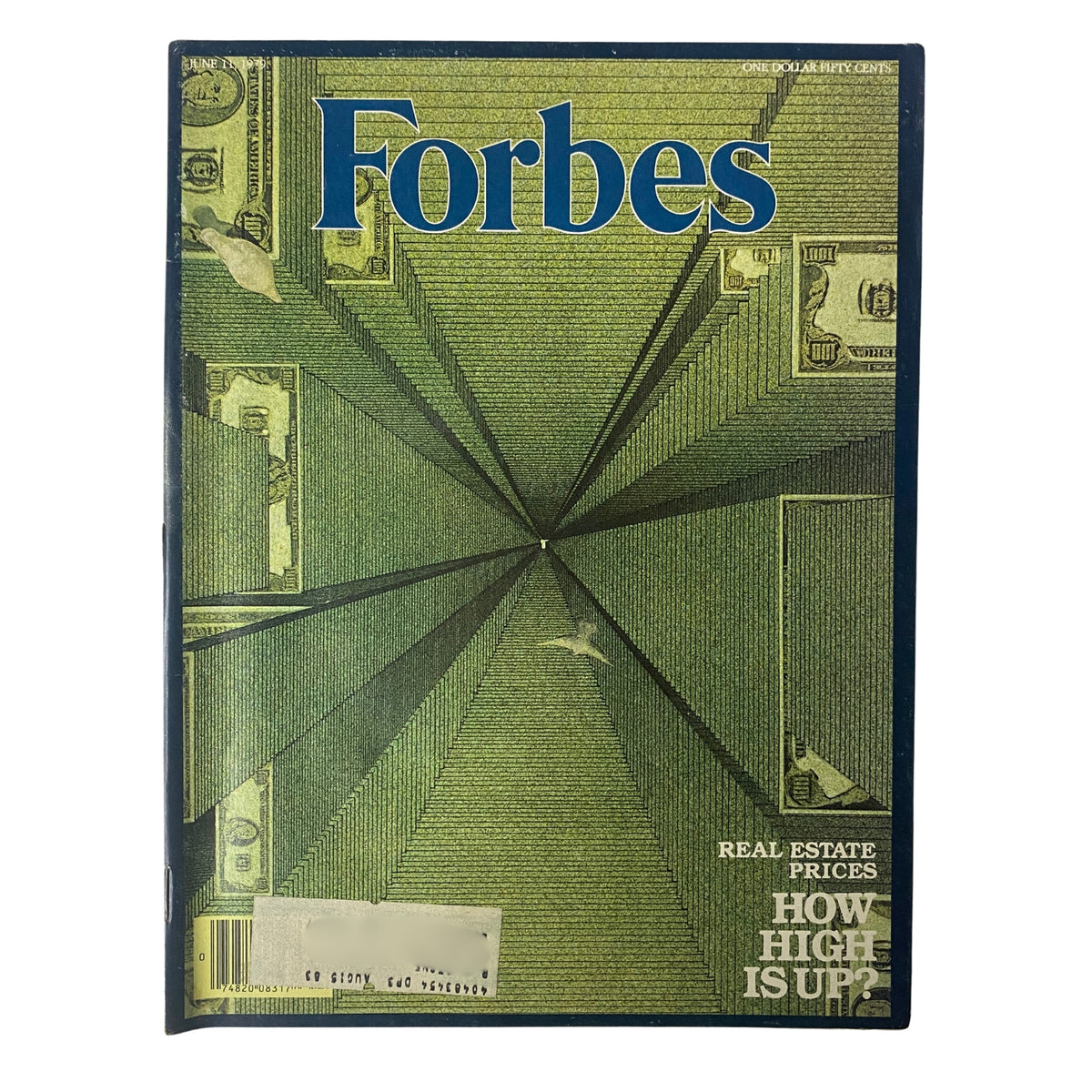 Forbes Magazine June 11, 1979 cover featuring the title 'How High Is Up?' and imagery related to real estate prices.
