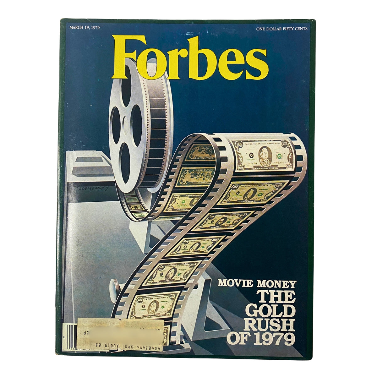 Forbes Magazine March 19, 1979 cover featuring the title 'Movie Money The Gold Rush of 1979' with a film reel and dollar bills, reflecting Hollywood's investment boom.