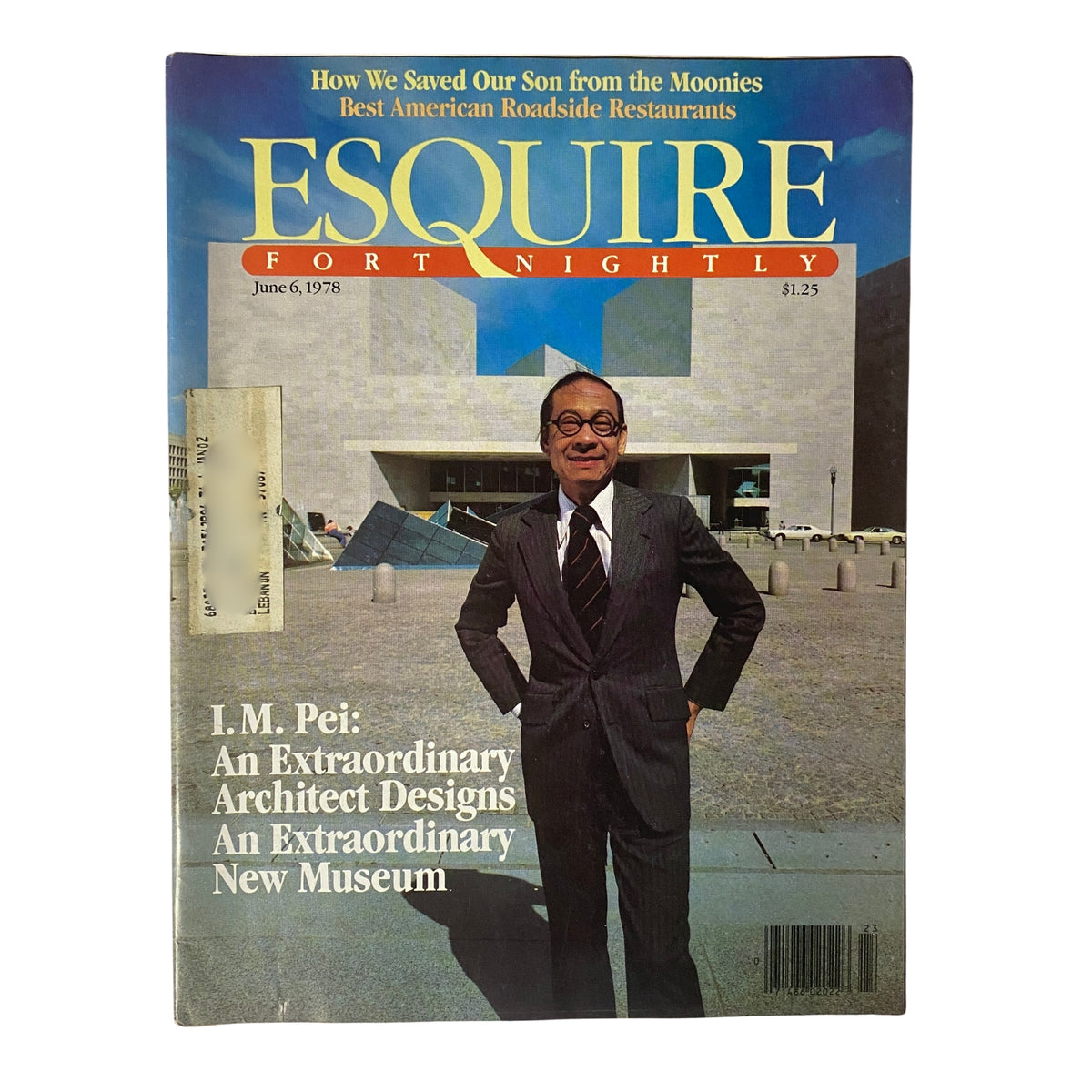 Esquire Magazine June 6, 1978 cover featuring architect I.M. Pei in front of the National Gallery East Building