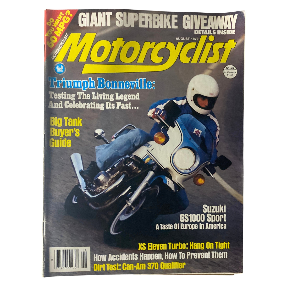 Motorcyclist Magazine August 1979 Suzuki GS1000 Sport No Label