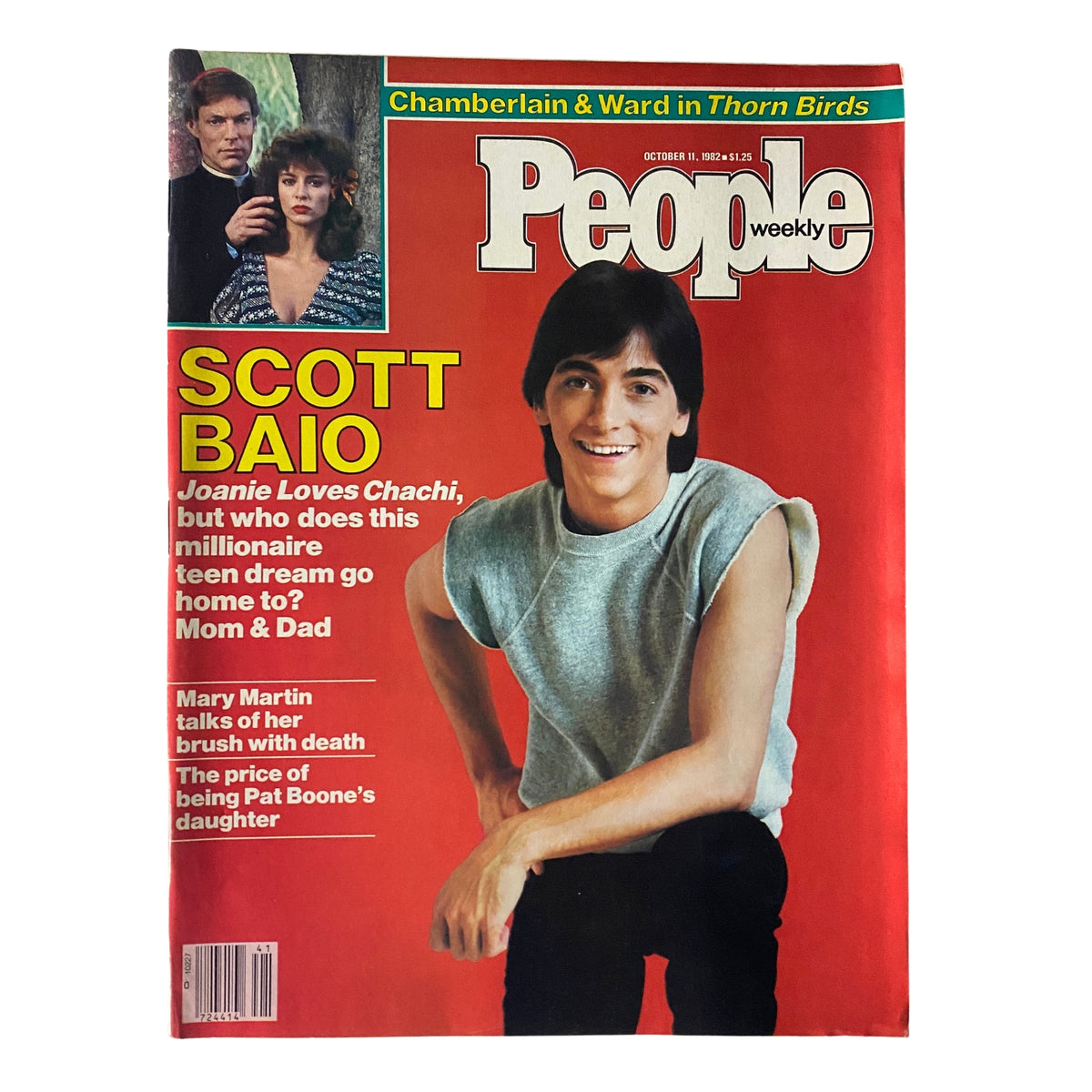 People Weekly Magazine October 11, 1982 Cover featuring Scott Baio and Mary Martin, showcasing pop culture and entertainment stories from the early '80s.