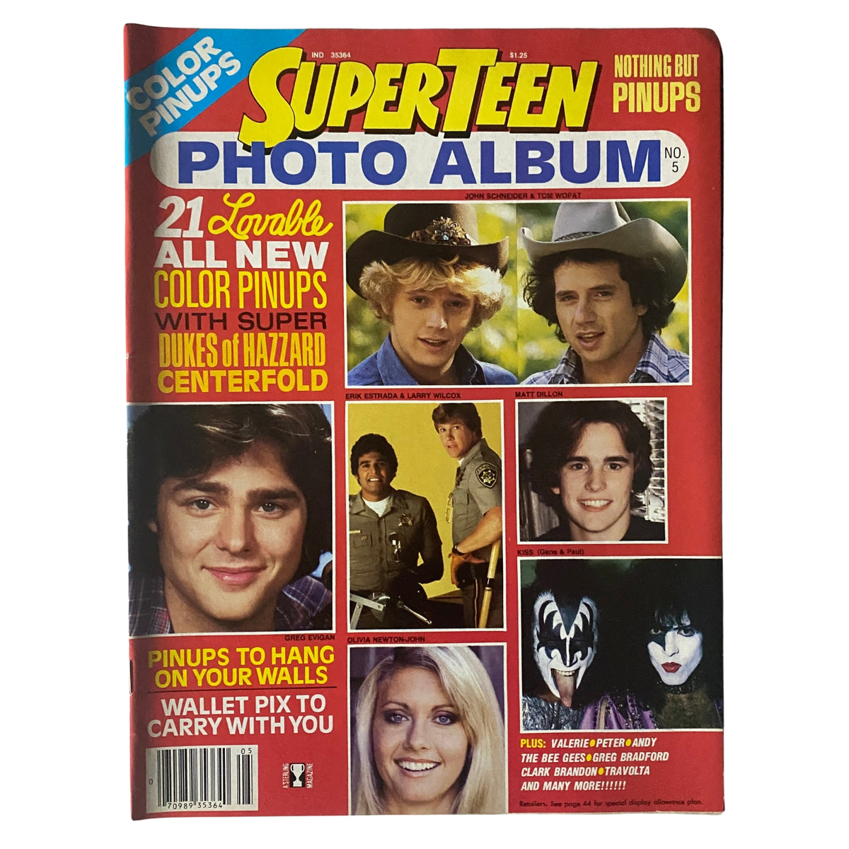 Cover of SuperTeen Photo Album No. 5 featuring John Schneider and Tom Wopat along with other teen idols from the 1970s and 1980s.