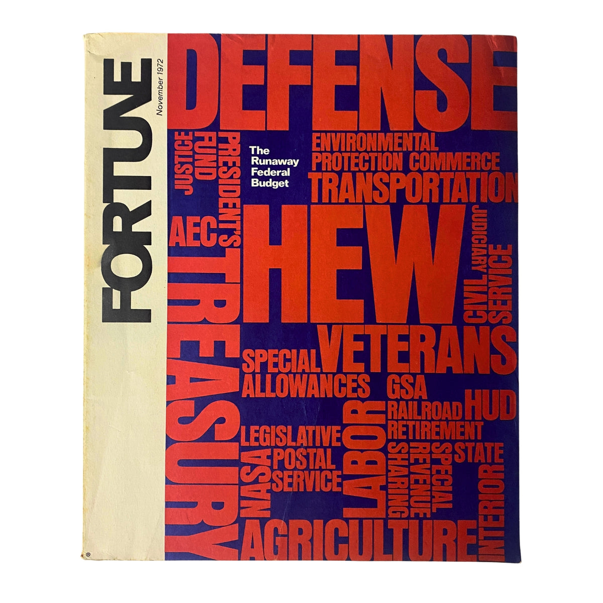 Fortune Magazine November 1972 The Runaway Federal Budget No Label VG