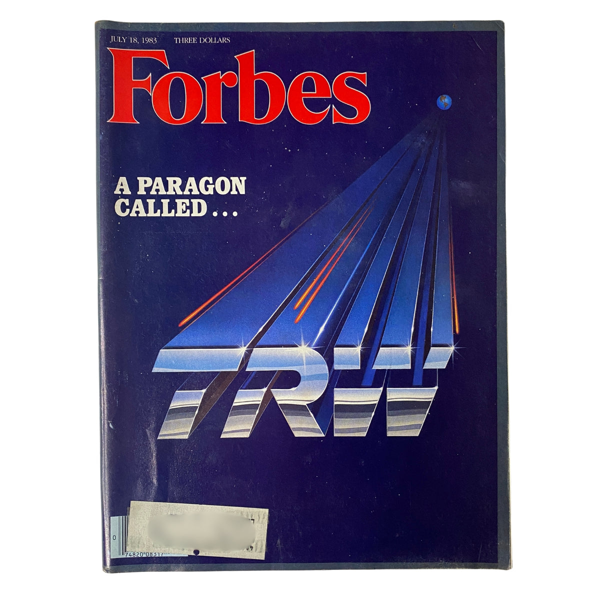 Cover of Forbes Magazine July 18, 1983 featuring the cover story 'A Paragon Called TRW' with a striking design and bold colors.