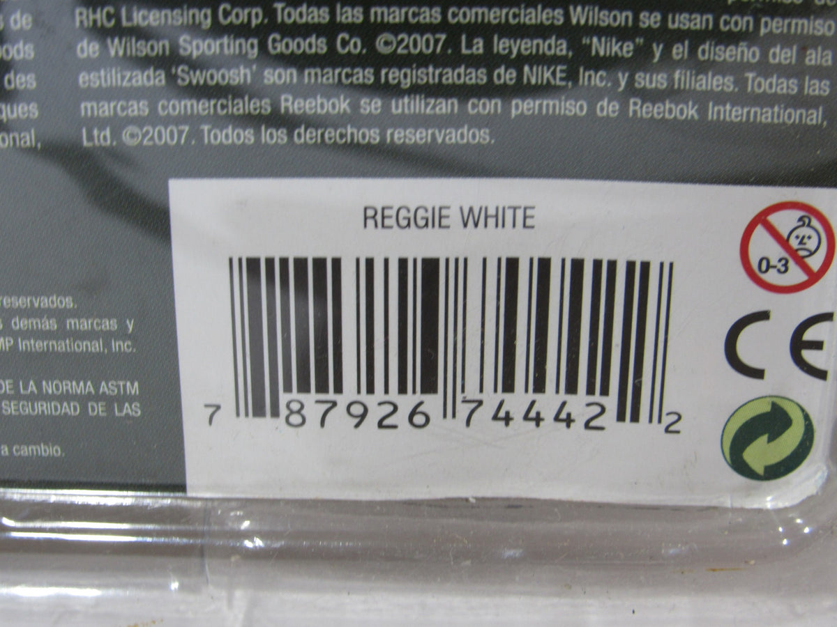 Barcode of the McFarlane NFL Reggie White Green Bay Packers Action Figure, showcasing product identification for collectors.