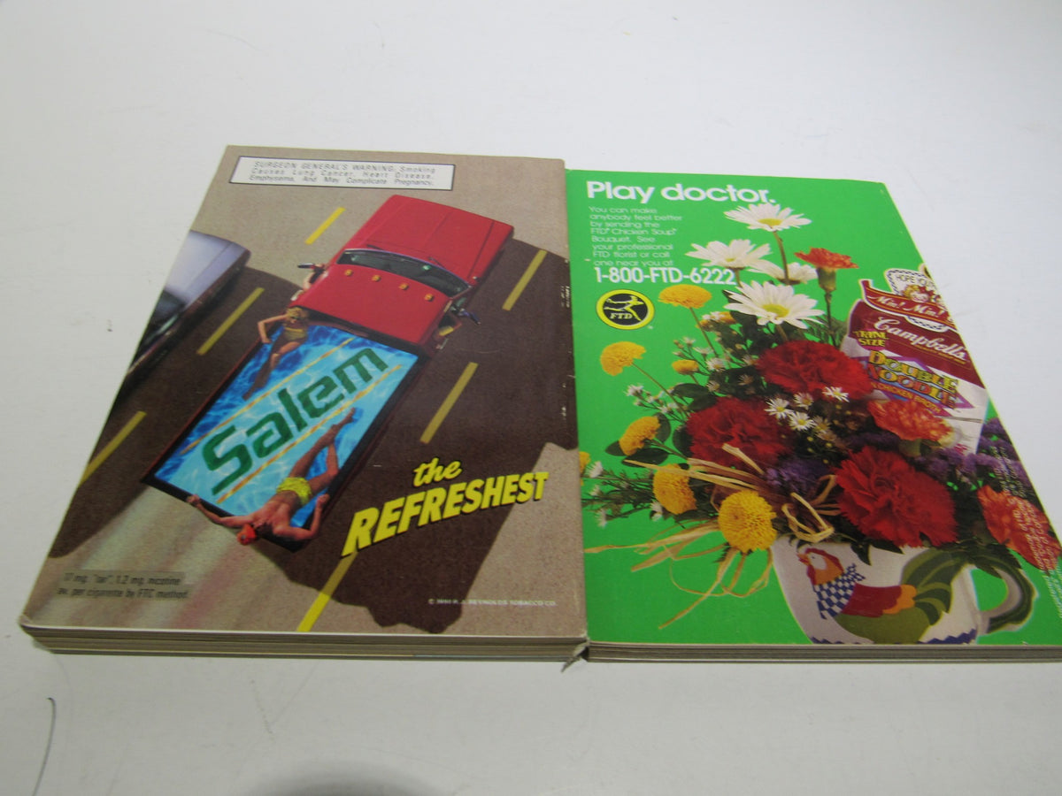 Additional vintage magazine cover from TV Guide featuring advertisements on the back cover, showcasing retro marketing designs.