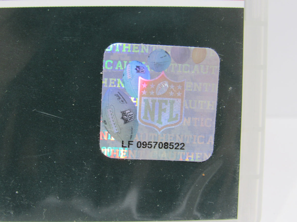 NFL Greatest Games Series: Green Bay Packers Greatest Games DVD authentication sticker with NFL logo.