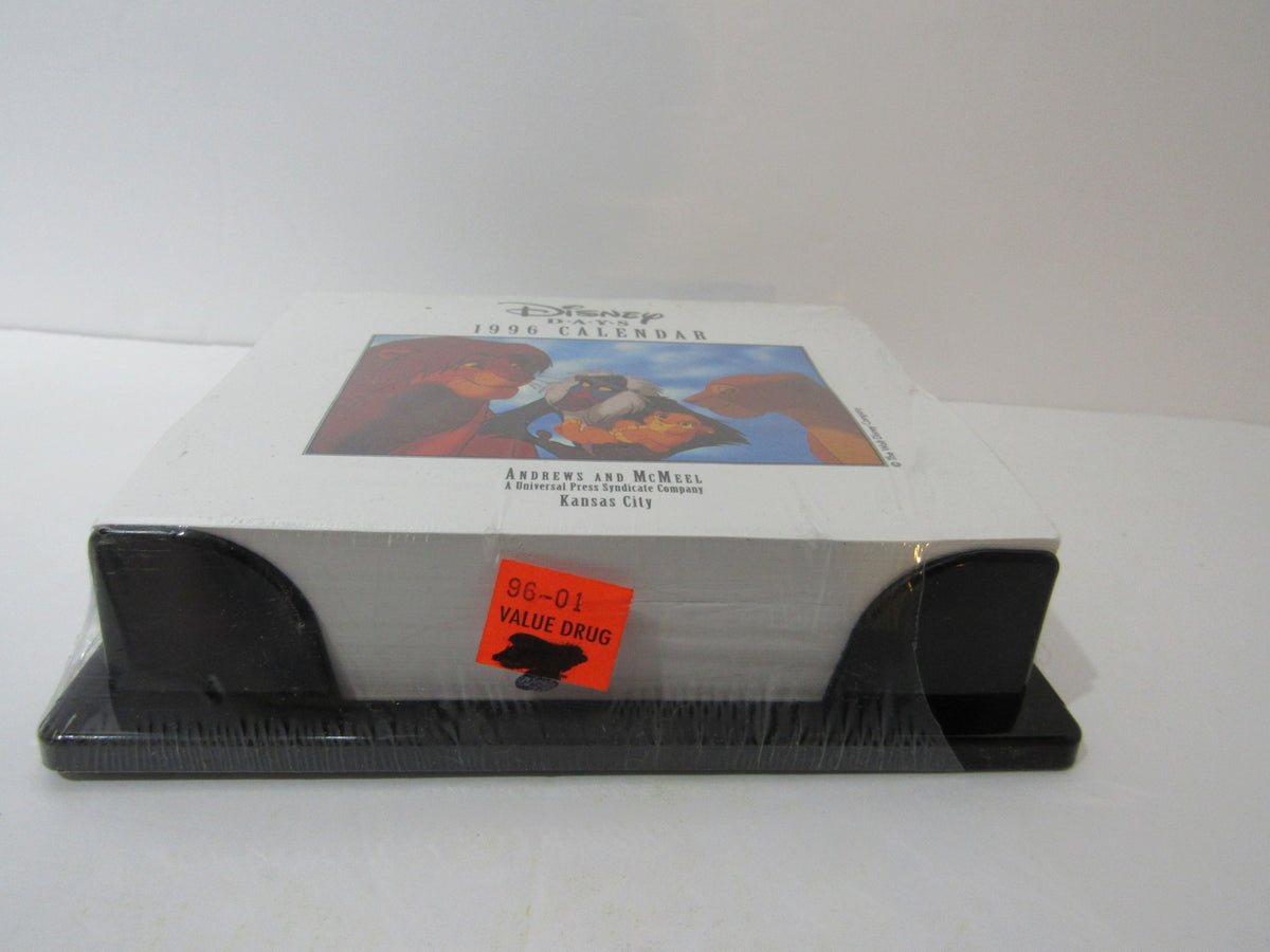 Side view of the Disney Days 1996 Calendar featuring classic artwork; perfect for decorative display or as a collectible item.