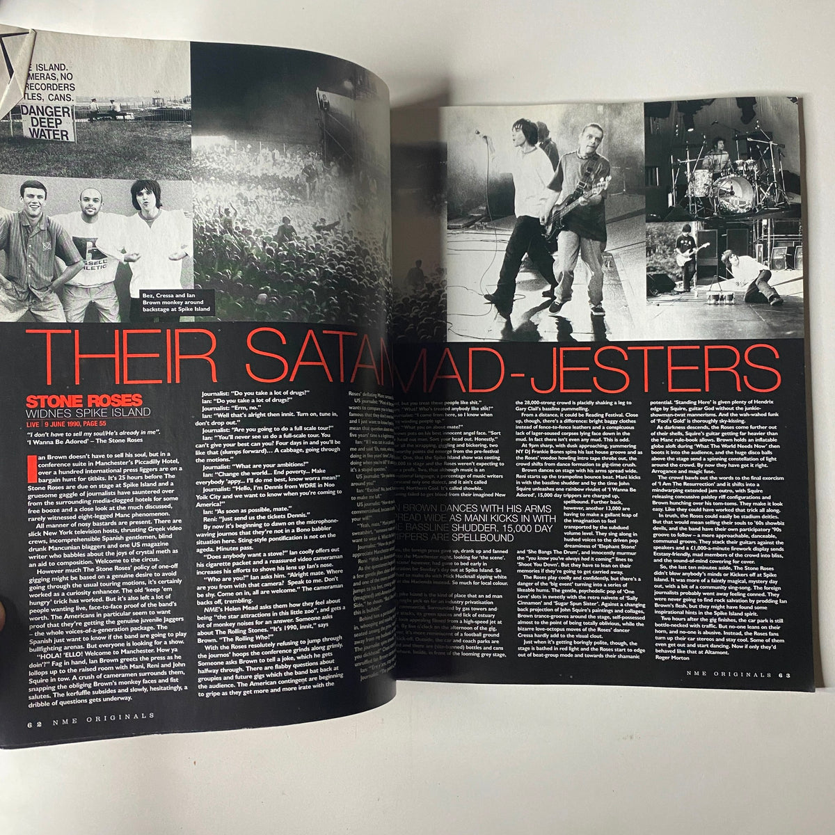 Article page from NME Originals Magazine Vol 1 Issue 7 discussing The Stone Roses and their music history.