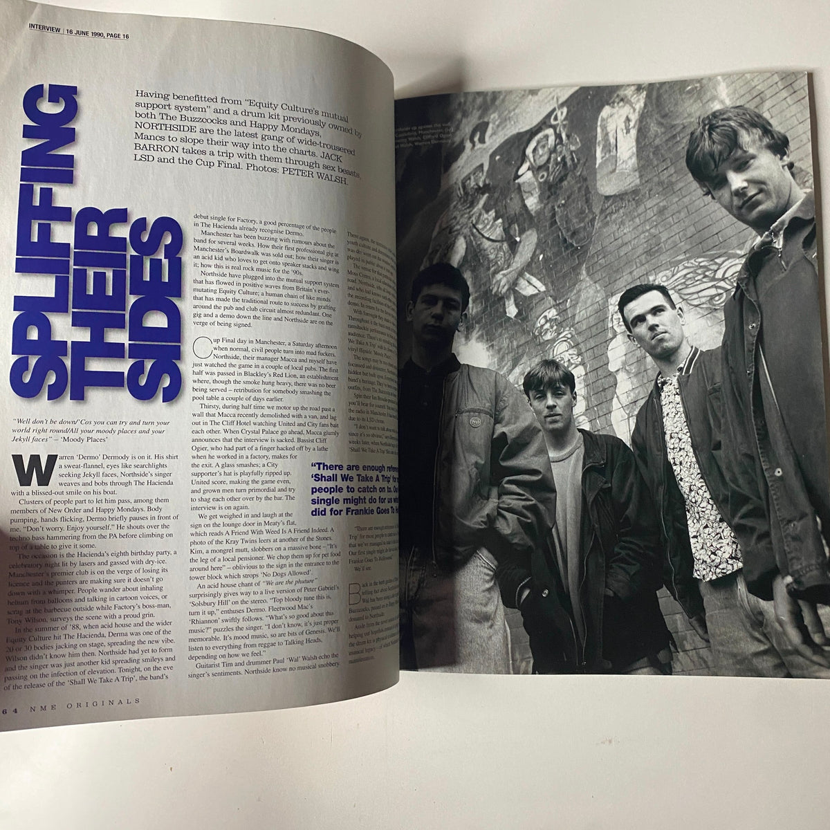 Article page from NME Originals Magazine Vol 1 Issue 7 featuring a discussion on The Charlatans and their influence in Madchester.
