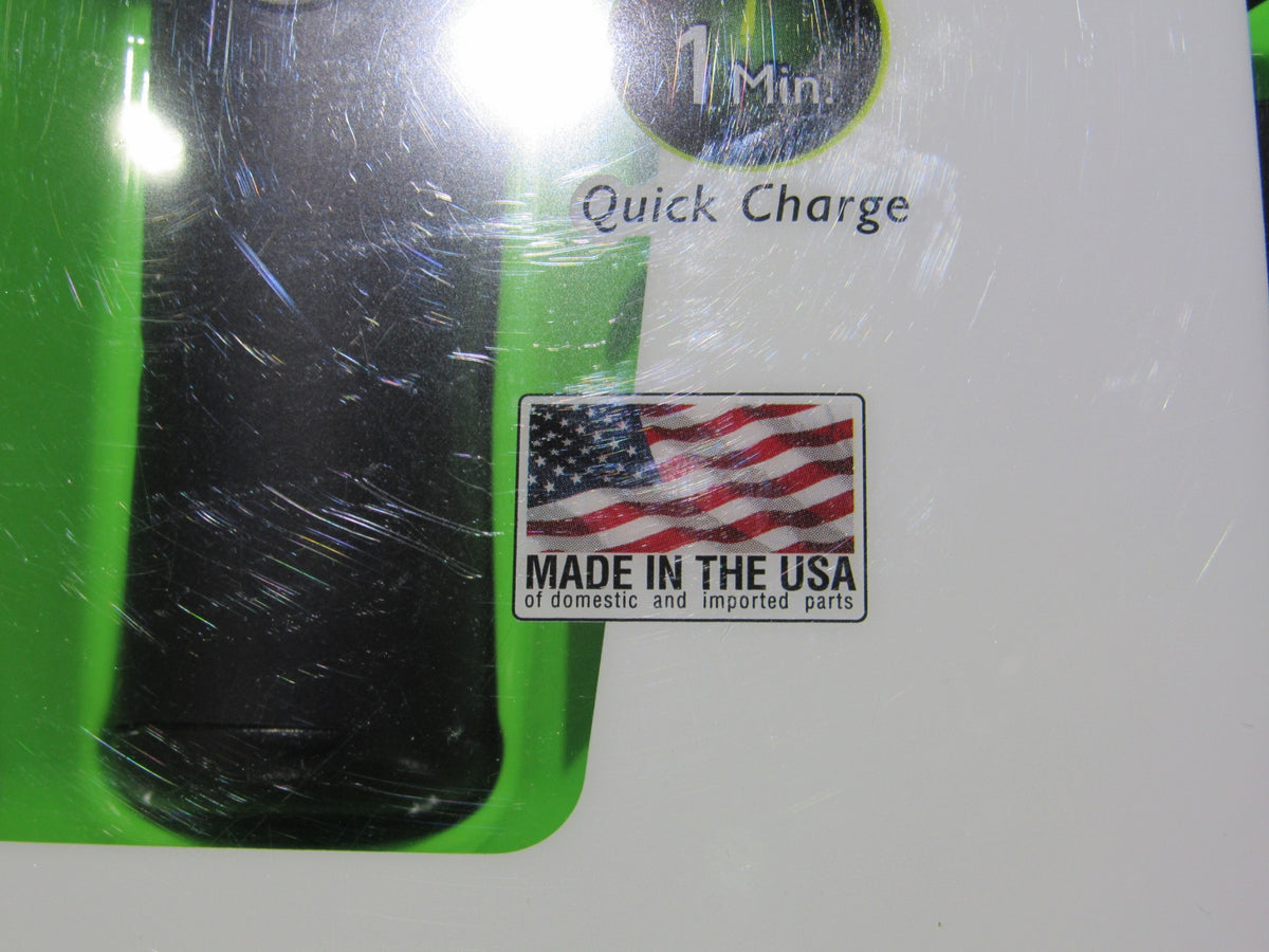 Close-up of the 2016 Wahl Pro 9854-600 Lithium-ion Rechargeable 17-piece Hair Trimmer box indicating it is made in the USA, highlighting its quality and craftsmanship.