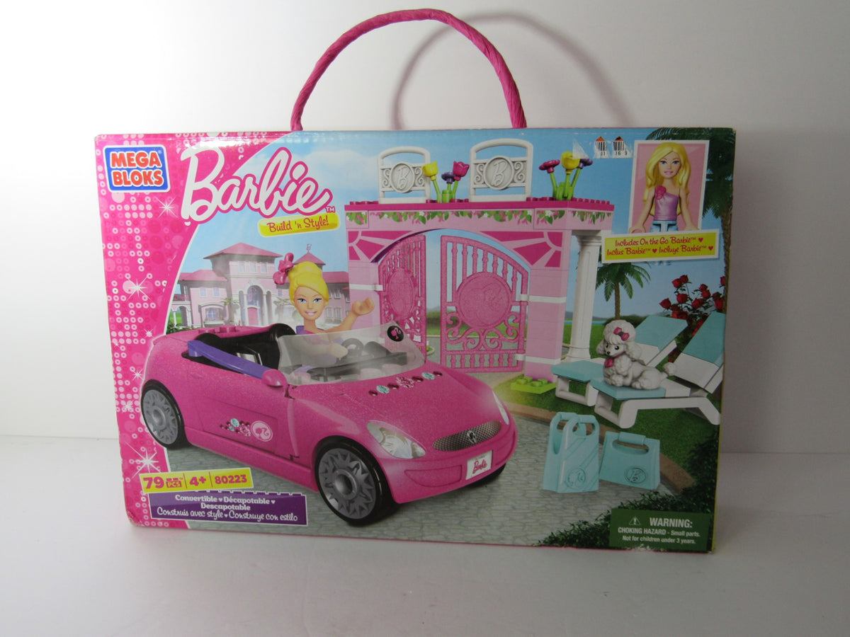 Mega Bloks Barbie Build N Style Convertible Vehicle Playset New & Sealed #80223