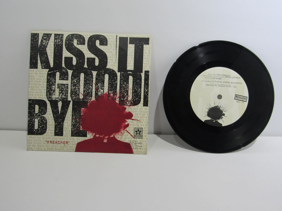 Kiss It Goodbye: Target Practice 7" single by Revelation Records, featuring the record cover and vinyl, in VG condition.