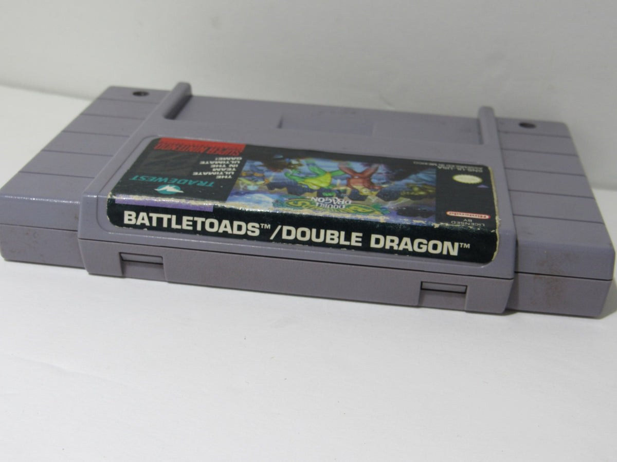 Super Nintendo Battletoads & Double Dragon: SNES - Cartridge Back View with details and production information.