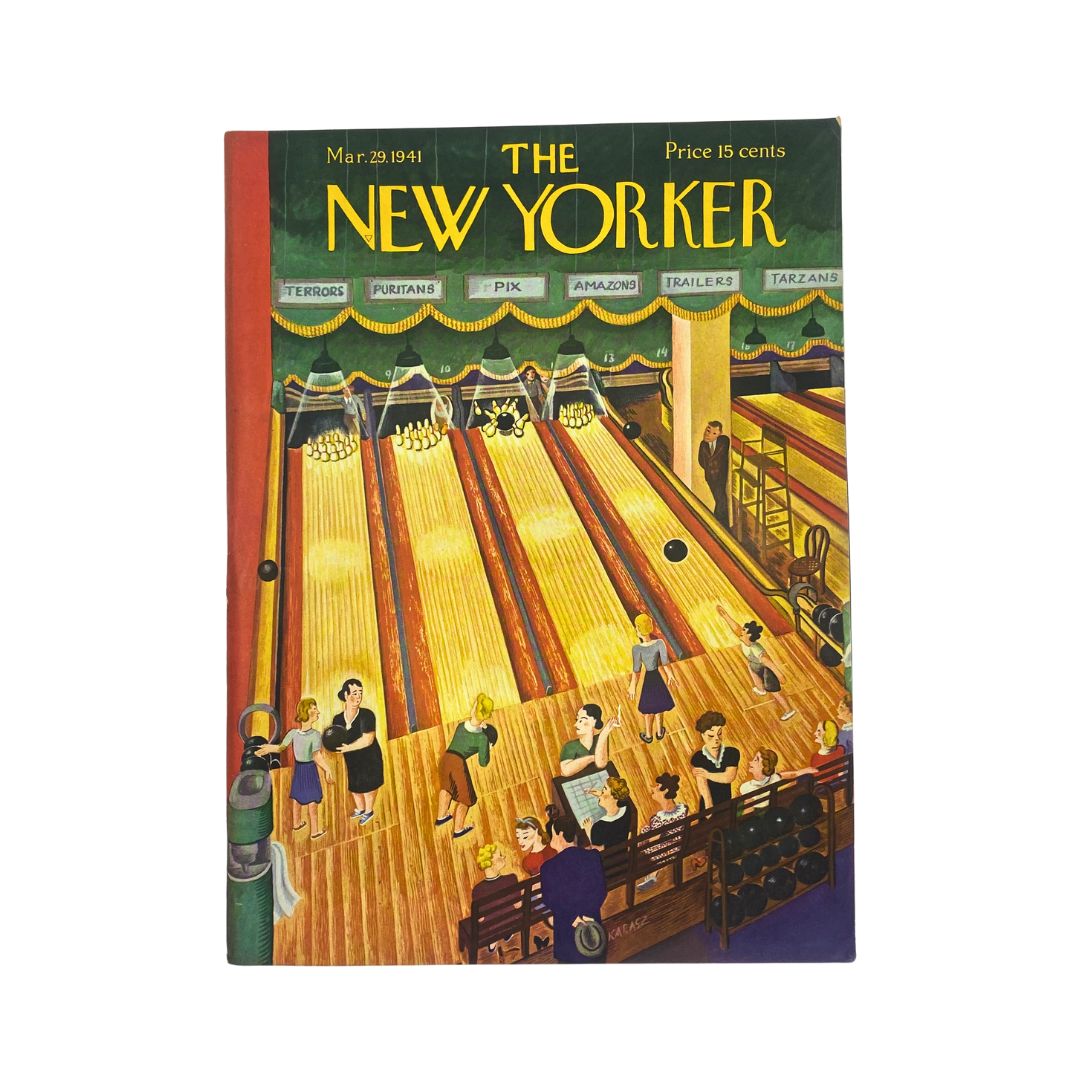 The New Yorker, March 29, 1941: Complete magazine with cover artwork by Ilonka Karasz, in VG condition