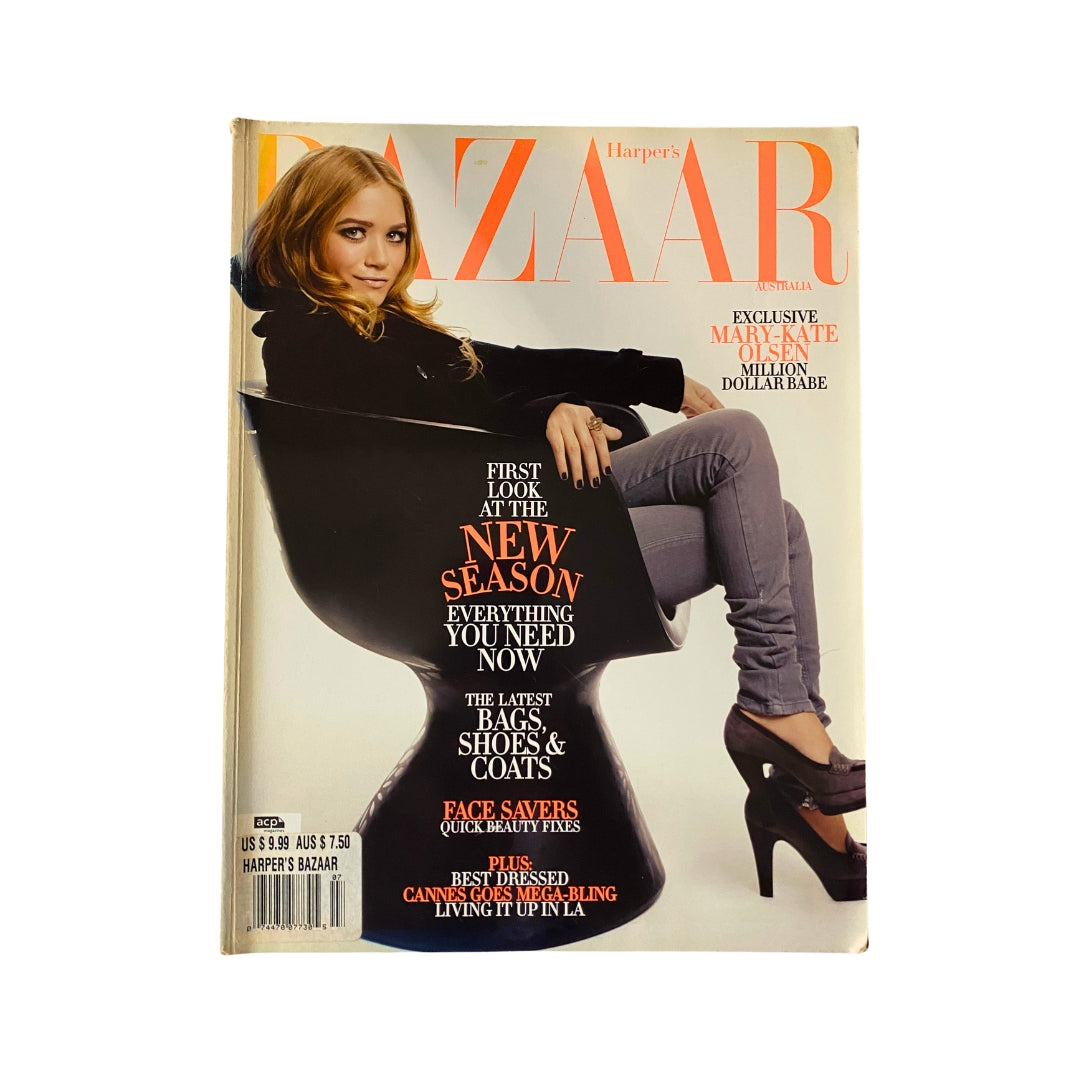 Cover of Harper's Bazaar Australia Magazine August 2006 featuring Mary-Kate Olsen, showcasing fashion trends and style insights.