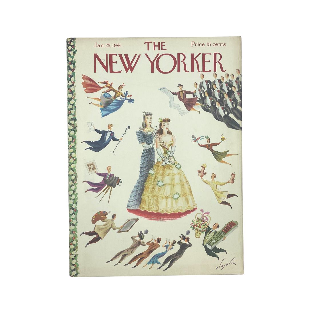 The New Yorker, January 25, 1941: Complete magazine with cover artwork by Constantin Alajalov, in VG condition