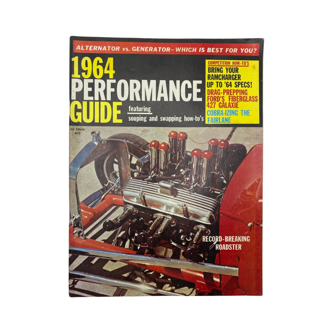 Cover of the VTG 1964 Performance Guide featuring soup and swap how-to's, showcasing automotive performance techniques and vibrant graphics.