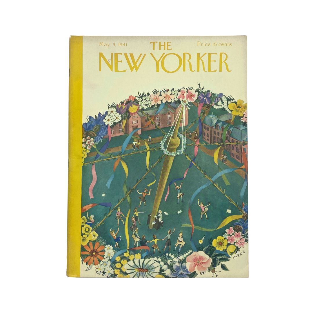 The New Yorker, May 3, 1941: Complete magazine with cover artwork by Ilonka Karasz, in VG condition