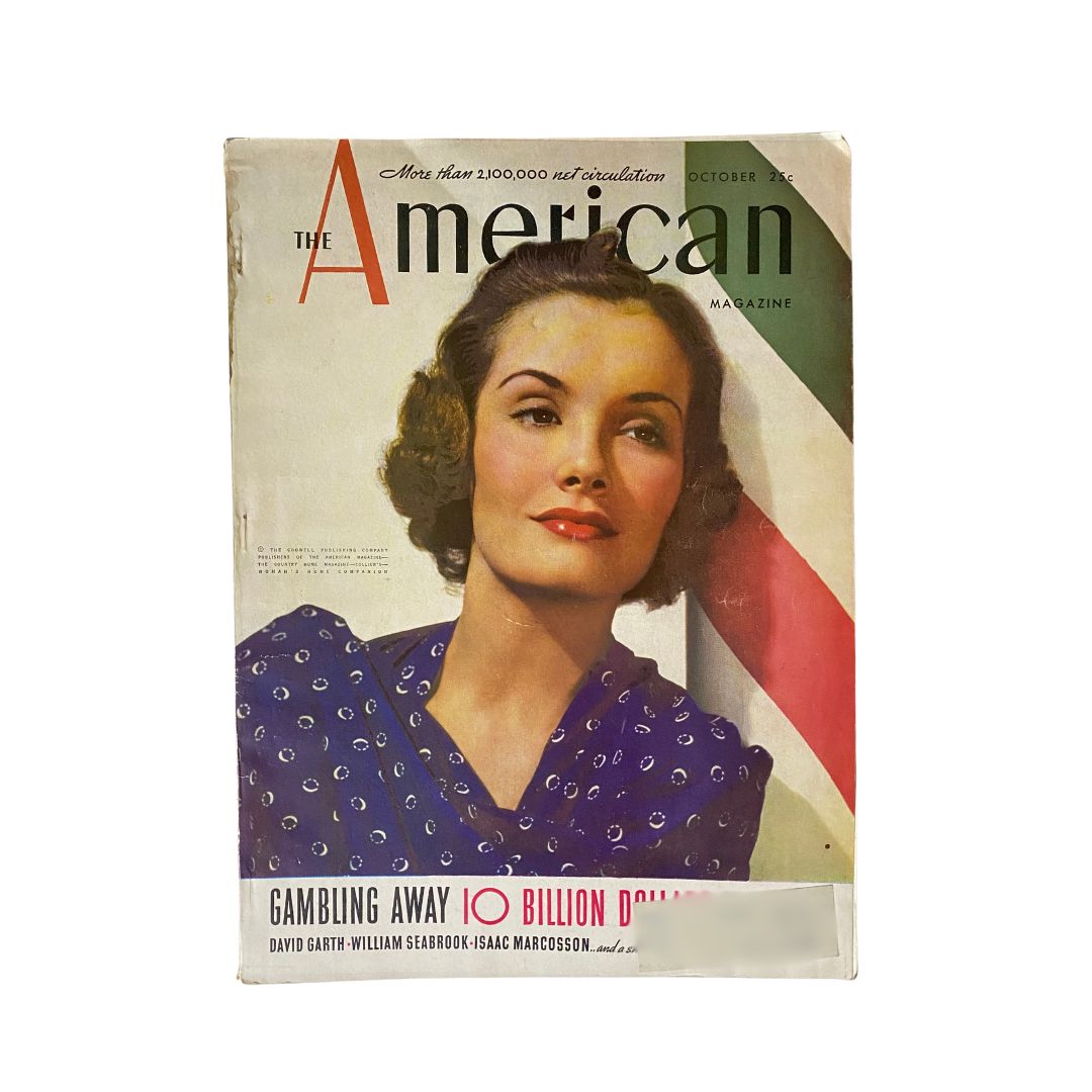 Vintage The American Magazine October 1937 Betty Hapworth Cover