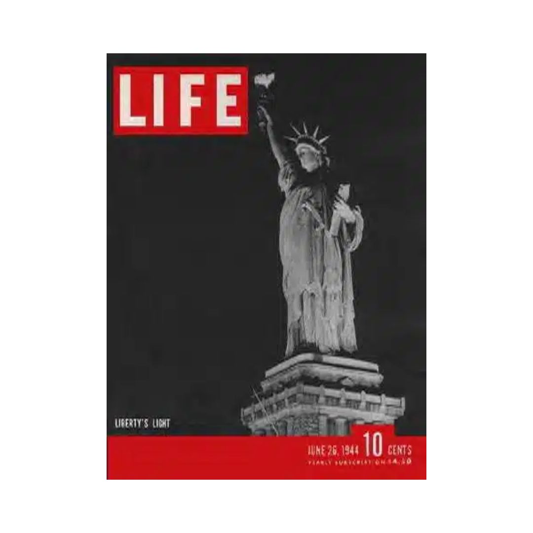 Life Magazine June 26, 1944 - Statue of Liberty Cover & D-Day Historical Insights